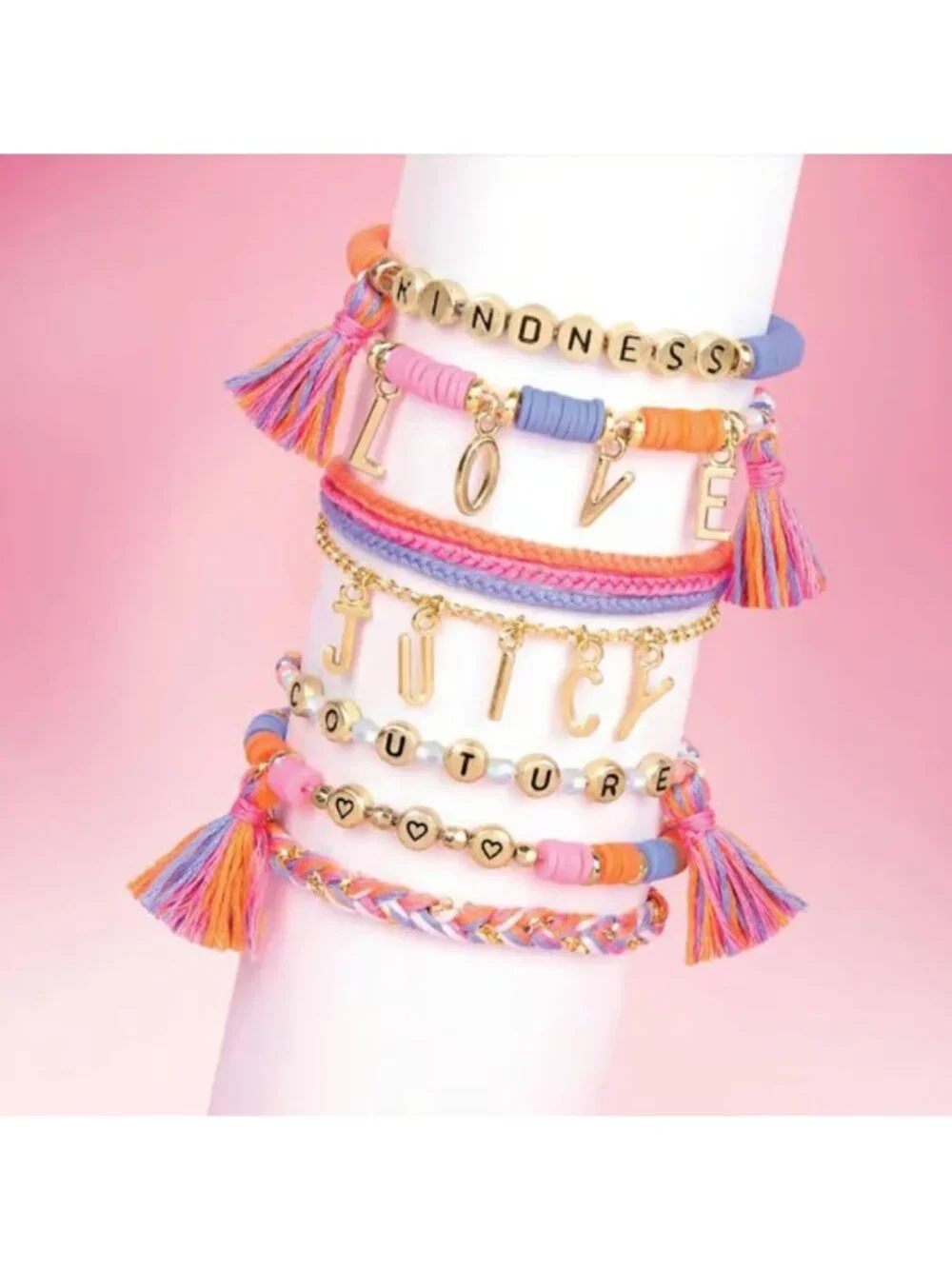 Juicy Couture Make It Real Love Letters Bracelet Kit - 563 Pcs DIY Jewelry Set F